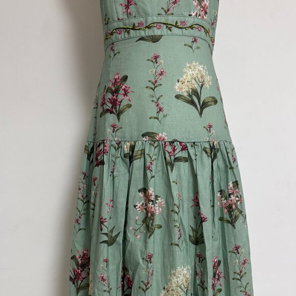 Agua by Agua Bendita Lima green linen extra long dress - Picture 7 of 15